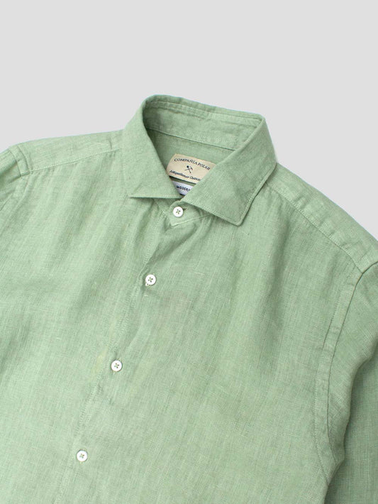 LINEN SHIRT GREEN