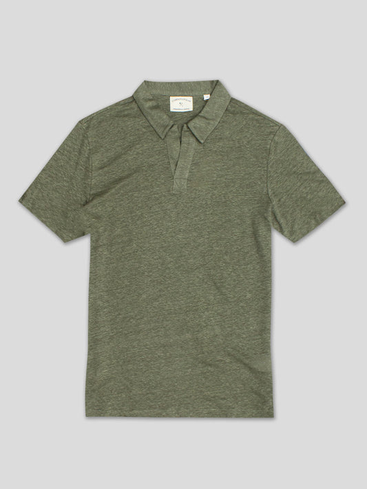 LINEN POLO KHAKI