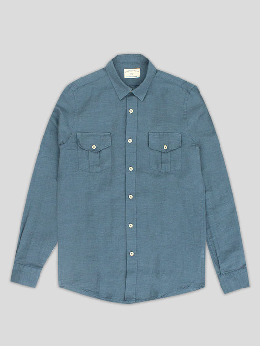 CITY SHIRT LINEN LAGOON