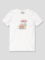 ORANGE T-SHIRT WHITE