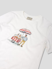 ORANGE T-SHIRT WHITE