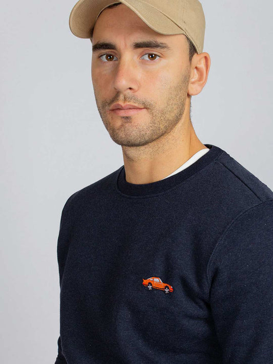 CAR SWEATSHIRT NAVY HEATHER