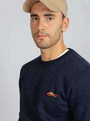 CAR SWEATSHIRT NAVY HEATHER