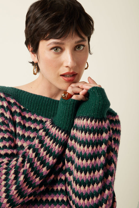 ERIN TOP FLORA GREEN