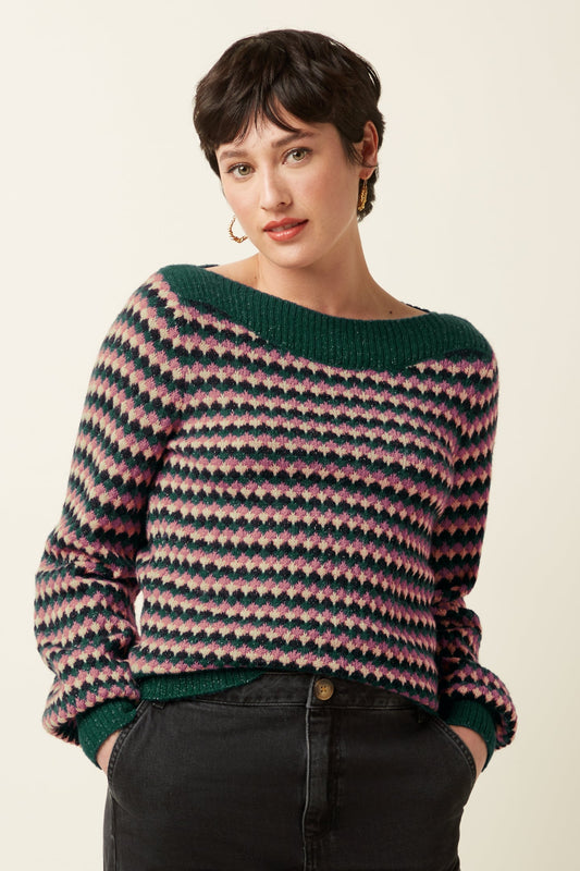 ERIN TOP FLORA GREEN