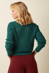 JEANIE YOKE SWEATER GREEN