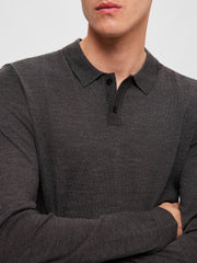 MERINO POLO GREY