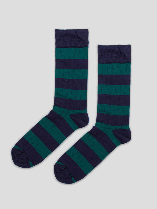 CALCETIN GREEN STRIPE