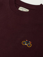 BIKE SWEATSHIRT RED BROWN