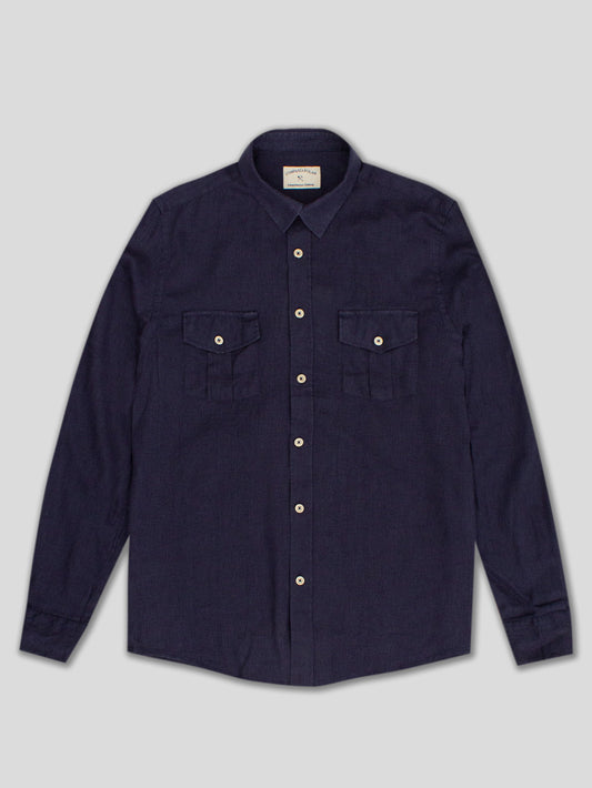 CITY SHIRT LINEN BLUE