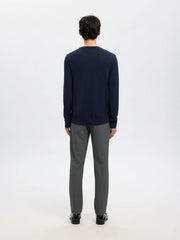 TRAY MERINO CREW NECK NAVY
