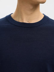 TRAY MERINO CREW NECK NAVY