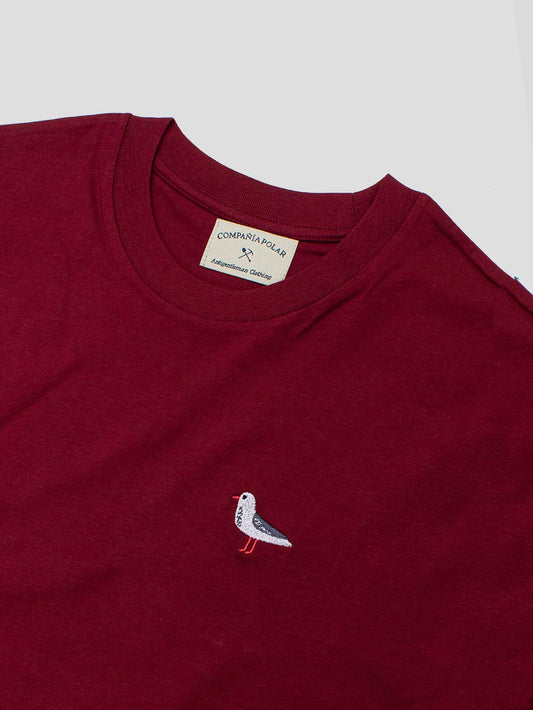 BIRD T-SHIRT BURGUNDY