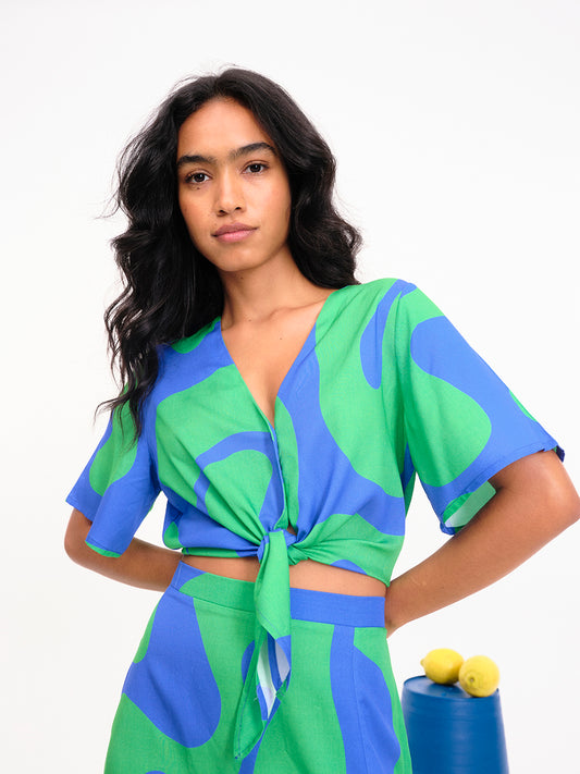 BLUSA OLGA AZUL VERDE