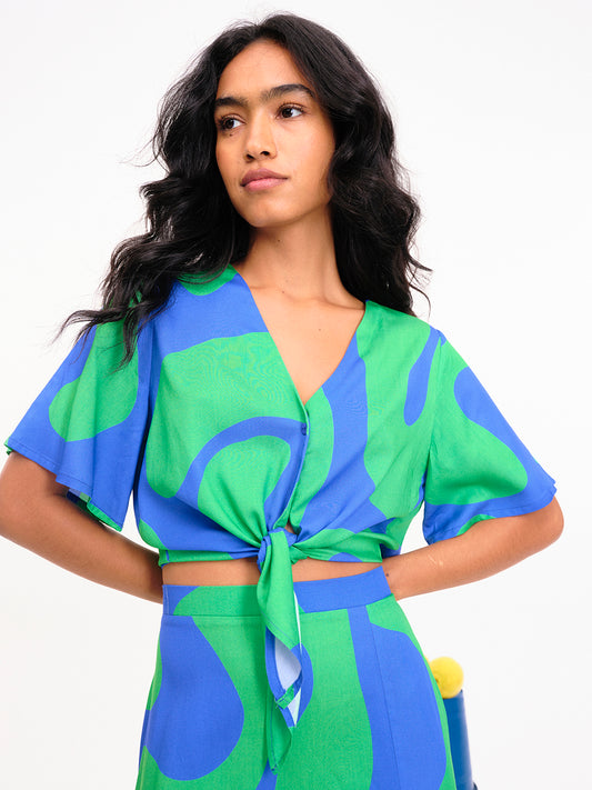 BLUSA OLGA AZUL VERDE