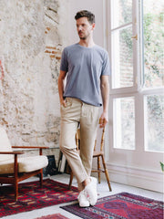 CREW T-SHIRT WASHED MINERAL GREY