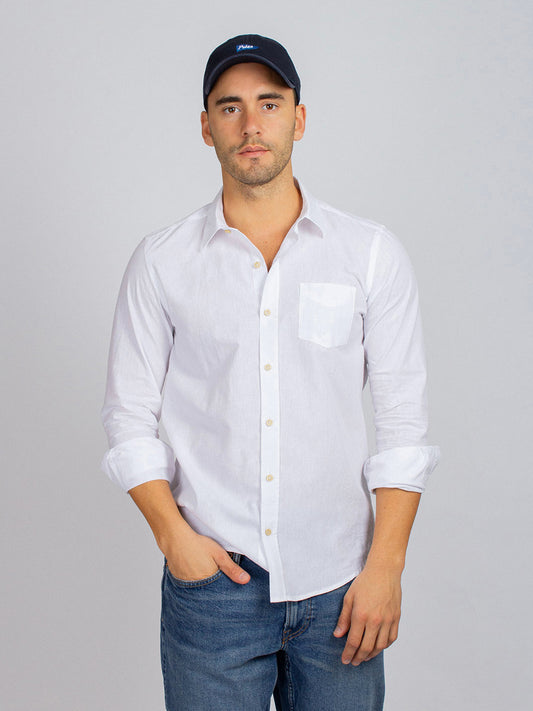 CITY SHIRT LINEN WHITE