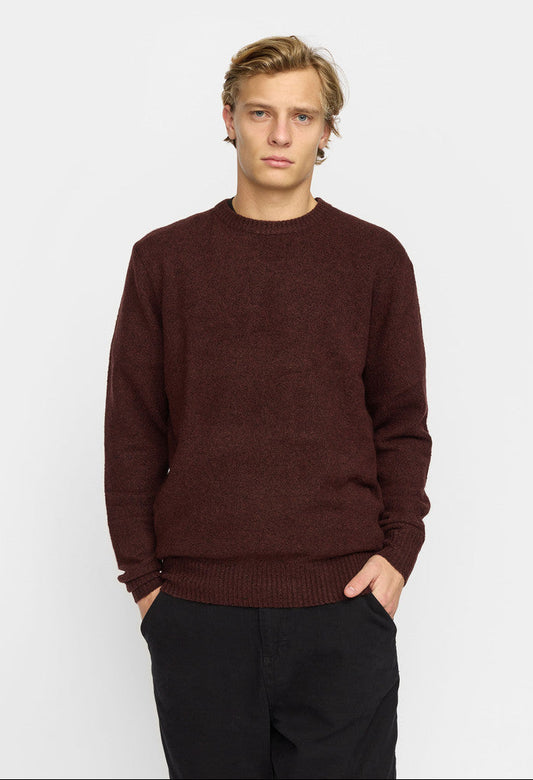 KNIT SWEATER 6537 BURGUNDY