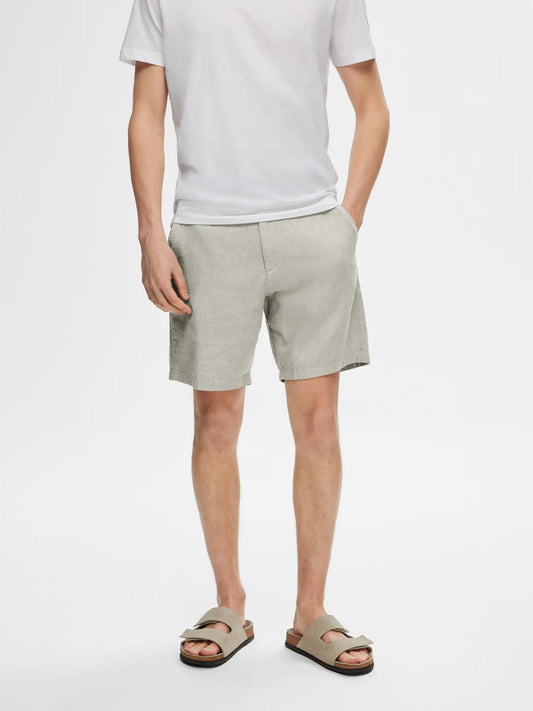 LINEN SHORT OATMEAL