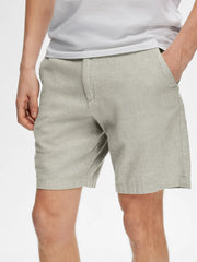 LINEN SHORT OATMEAL