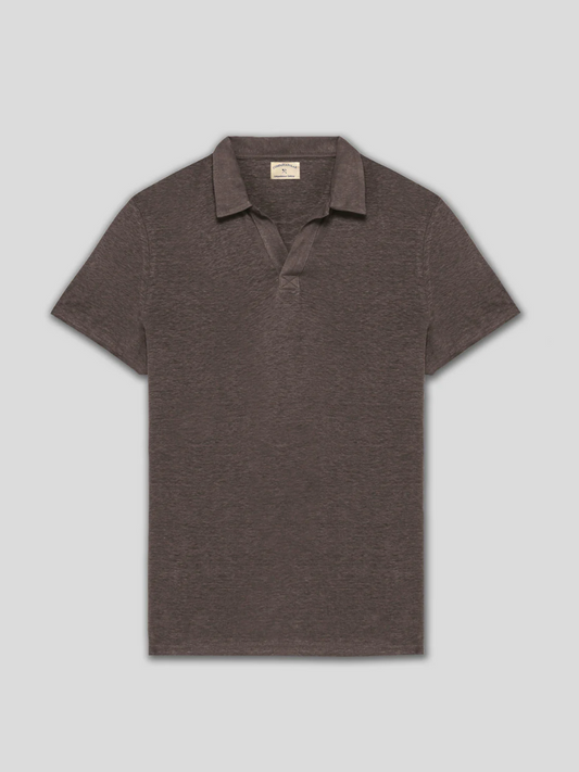 LINEN POLO STONE GREY