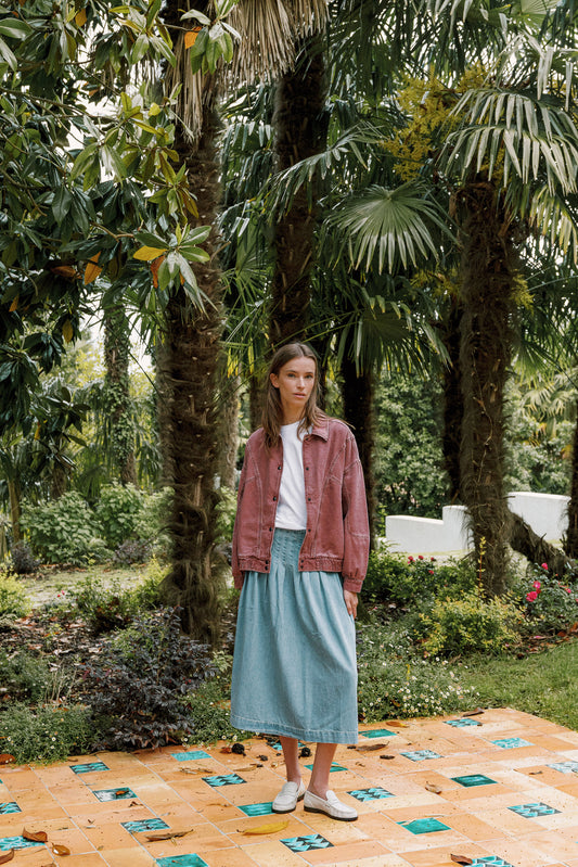 CAZADORA LAVADA CEREZA