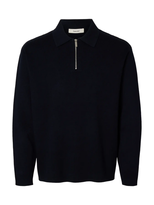 TELLER POLO ZIP NAVY
