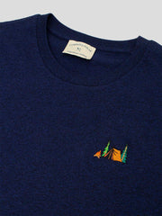 CAMP T-SHIRT HEATHER NAVY