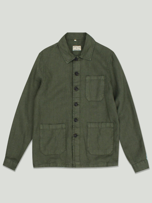 LINEN JACKET GREEN