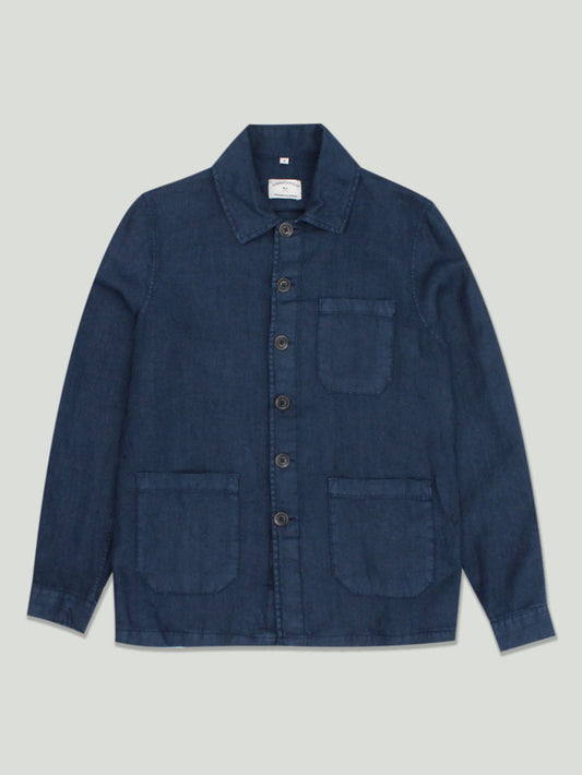 LINEN JACKET BLUE