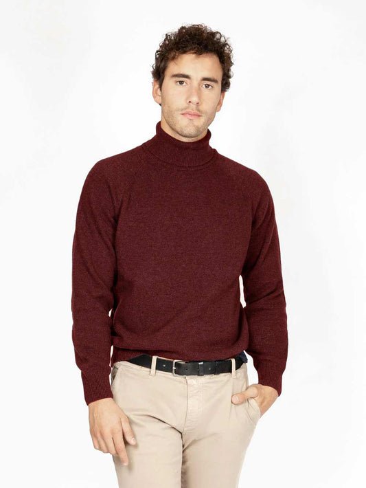 LAMBSWOOL ROLLNECK BURGUNDY