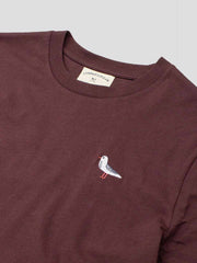 BIRD T-SHIRT RED BROWN