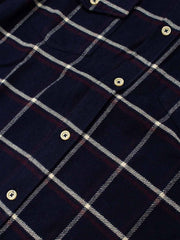 ROAD SHIRT NAVY ECRU CHECK