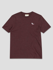 BIRD T-SHIRT RED BROWN