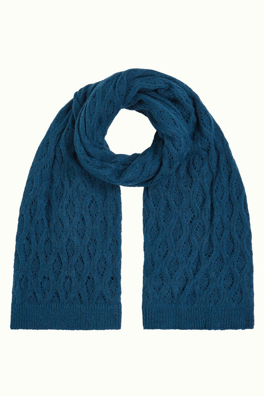 SCARF AJOUR CARRE BLUE