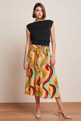 JUDY MIDI SKIRT HARVEST YELLOW