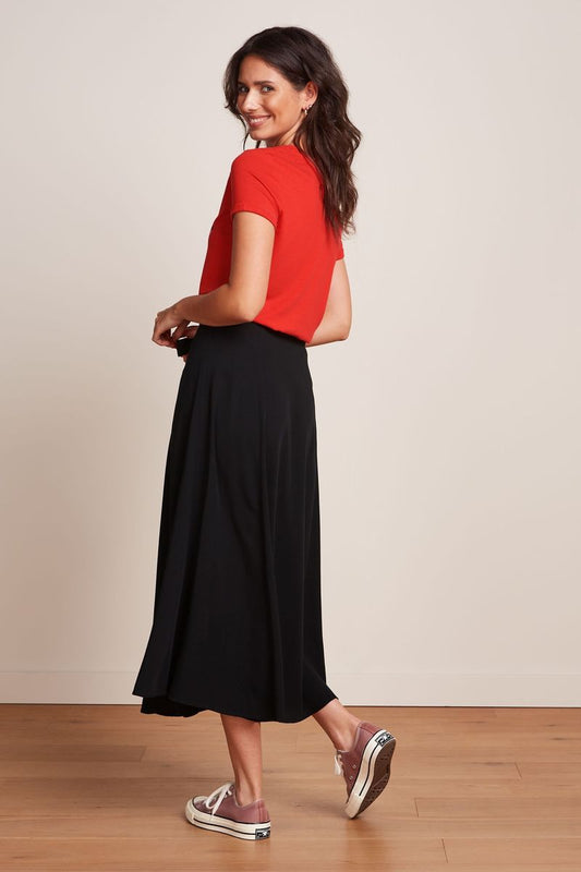 JUDY MIDI SKIRT ATOMIC BLACK