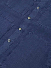 LINEN OVERSHIRT NAVY