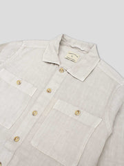 LINEN OVERSHIRT BROKEN WHITE