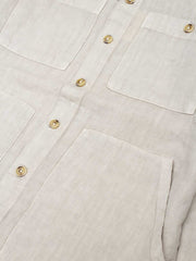 LINEN OVERSHIRT BROKEN WHITE