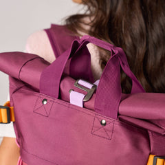 Mochila Roll-Top Violeta-Burdeos