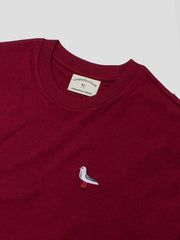 BIRD T-SHIRT BURGUNDY