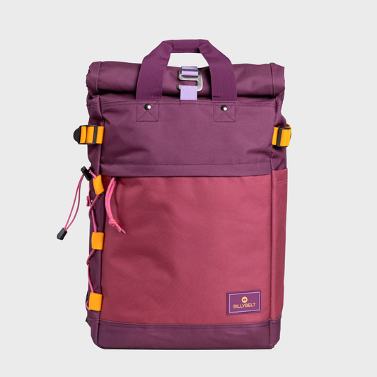 Mochila Roll-Top Violeta-Burdeos