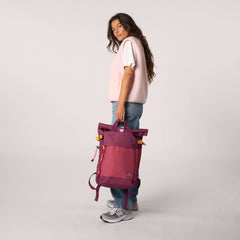 Mochila Roll-Top Violeta-Burdeos