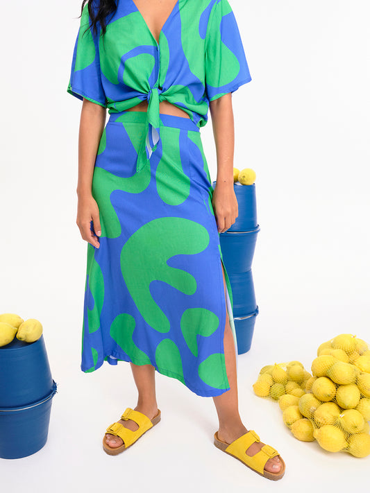 FALDA ALONNAH AZUL VERDE