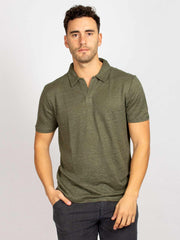 LINEN POLO KHAKI