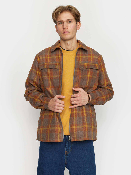 3143 LINED OVERSHIRT BROWN