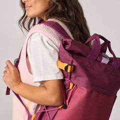 Mochila Roll-Top Violeta-Burdeos