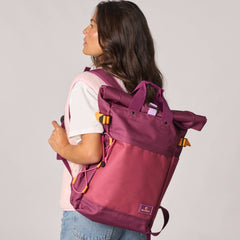 Mochila Roll-Top Violeta-Burdeos