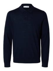 TRAY MERINO POLO NAVY